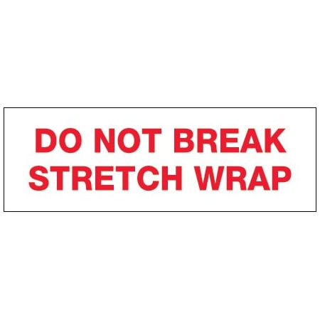 Tape Logic 2'' x 55 yds. - ''Do Not Break Stretch Wrap'' Tape Logic Pre-Printed Carton Sealing Tape, 18PK T901P0818PK